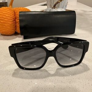 Black YSL sunglasses with case